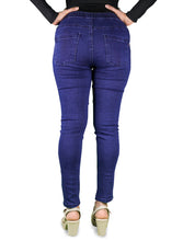 Load image into Gallery viewer, Women's Super Stretchy Skinny Fit Pull-On Closure Denim Jeggings (Dark Navy)