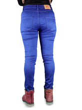 Load image into Gallery viewer, Women's All Season All Purpose Super Stretch Skinny-Fit Button Closure Denim Jeggings (Royal Blue)