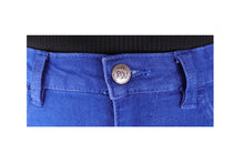 Load image into Gallery viewer, Women's All Season All Purpose Super Stretch Skinny-Fit Button Closure Denim Jeggings (Royal Blue)