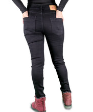 Load image into Gallery viewer, Women's All Season All Purpose Super Stretch Skinny-Fit Button Closure Denim Jeggings (Black)