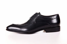 Load image into Gallery viewer, MEN'S GENUINE LEATHER DERBY FORMAL BLACK DRESS SHOES BY ENAAF #YS06BLK