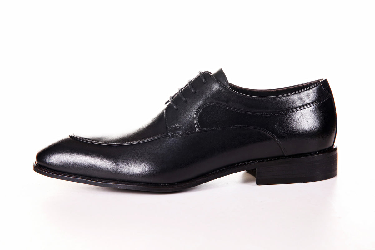 MEN'S GENUINE LEATHER DERBY FORMAL BLACK DRESS SHOES BY ENAAF