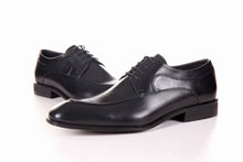 Load image into Gallery viewer, MEN'S GENUINE LEATHER DERBY FORMAL BLACK DRESS SHOES BY ENAAF #YS06BLK