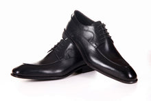 Load image into Gallery viewer, MEN'S GENUINE LEATHER DERBY FORMAL BLACK DRESS SHOES BY ENAAF #YS06BLK