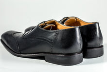 Load image into Gallery viewer, MEN'S GENUINE LEATHER BLACK CAP TOE SHOES BY ENAAF #A20BLK