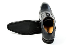 Load image into Gallery viewer, MEN'S GENUINE LEATHER OXFORD FORMAL BLACK DRESS SHOES BY ENAAF #CLGS22BLK