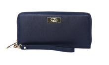 Load image into Gallery viewer, Navy Blue Genuine Leather Soft and Slim Wallet/Purse by ENAAF
