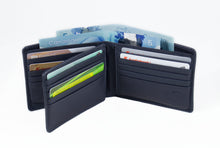 Load image into Gallery viewer, Dark Blue Genuine Leather Soft and Slim Wallet by ENAAF.