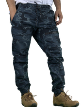 Load image into Gallery viewer, Men’s Stretch Navy Camo Joggers Pants