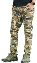 Load image into Gallery viewer, Men’s Stretch Green Camo Joggers Pants