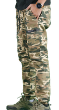 Load image into Gallery viewer, Men’s Stretch Green Camo Joggers Pants