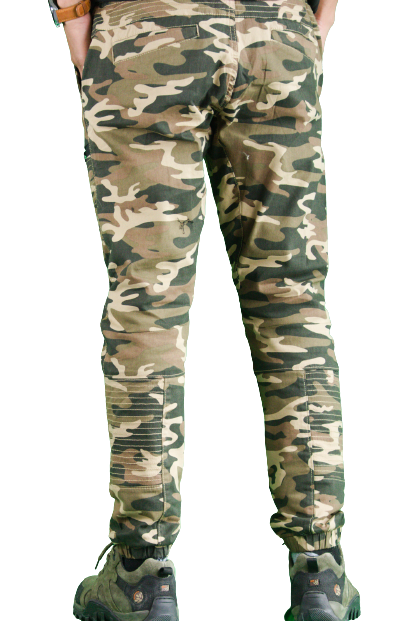 Camo pants online with elastic cuffs