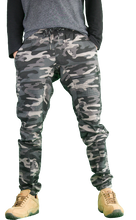 Load image into Gallery viewer, Men’s Stretch Black Camo Joggers Pants