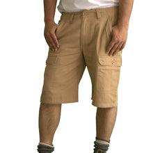Load image into Gallery viewer, Men's Knee Touching Classic Cargo Short Pants (Khaki)