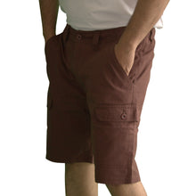 Load image into Gallery viewer, Men's Knee Touching Classic Cargo Short Pants (Brown)