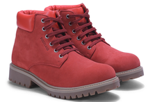 Load image into Gallery viewer, Women's Nubuck Leather Boots(#2249116_Port Red)