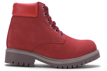 Load image into Gallery viewer, Women's Nubuck Leather Boots(#2249116_Port Red)