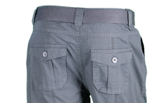 Load image into Gallery viewer, Womens Black Stretched Bermuda Relaxed- fit Short Pants