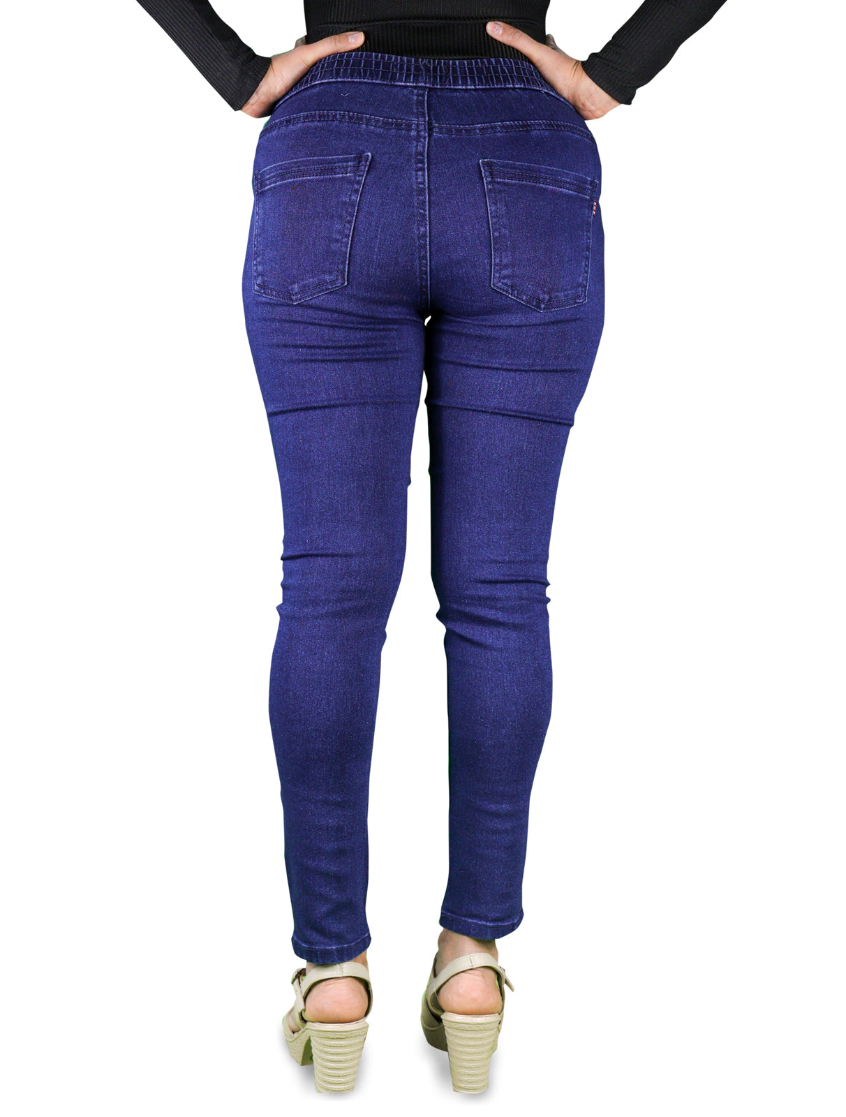 High Waist Blue Fitwings Womens Jeggings 6XL to 7XL, Skinny Fit at
