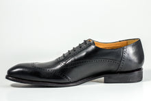 Load image into Gallery viewer, MEN&#39;S GENUINE LEATHER BLACK CAP TOE SHOES BY ENAAF #A20BLK
