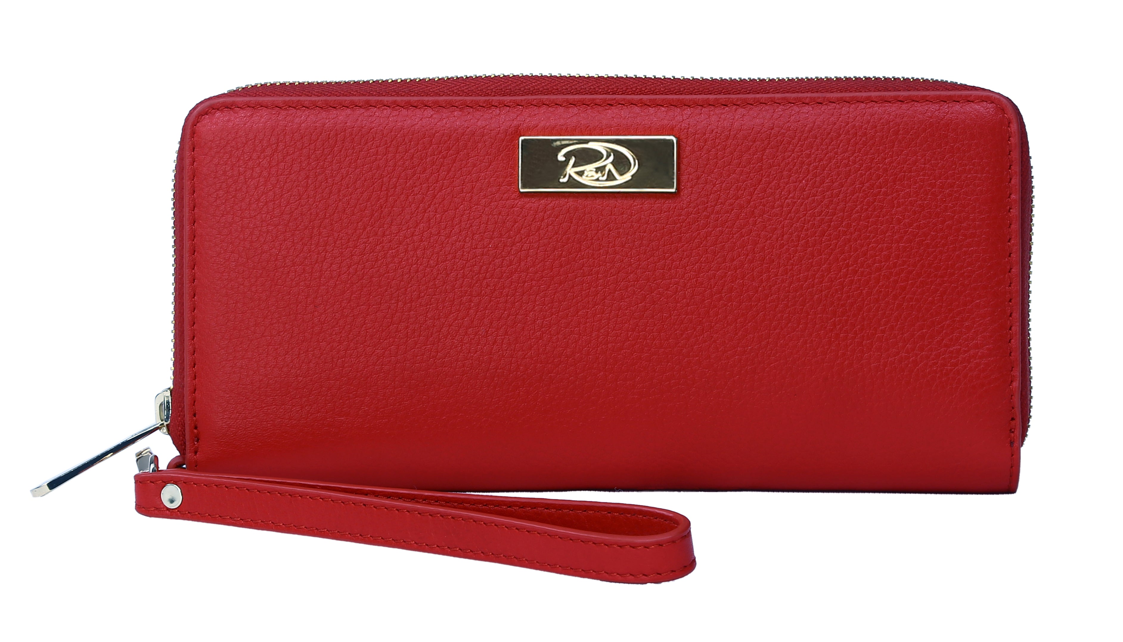 Red Genuine Leather Soft and Slim Wallet/Purse by ENAAF