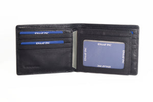 Black Genuine Leather Soft and Slim Wallet by ENAAF.