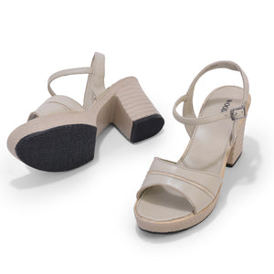 Women’s Block Heel Summer Trendy Sandals #1460 (Beige)
