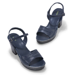 Women’s Block Heel Summer Trendy Sandals #1460 (Blue)