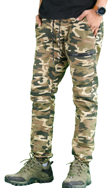 Men’s Stretch Green Camo Joggers Pants