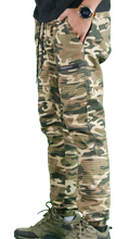 Load image into Gallery viewer, Men’s Stretch Green Camo Joggers Pants
