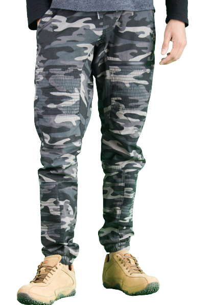 Camo Print Women Army Pants With Side Pocket And Zipper Closure