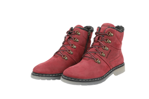 Women's Leather Boots (#3133118_Port Red)