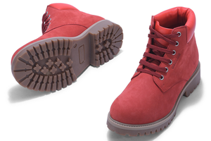 Women's Nubuck Leather Boots(#2249116_Port Red)